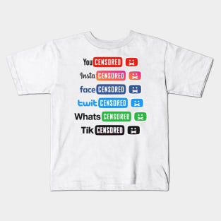Censored Social Media Freedom of Speech Kids T-Shirt